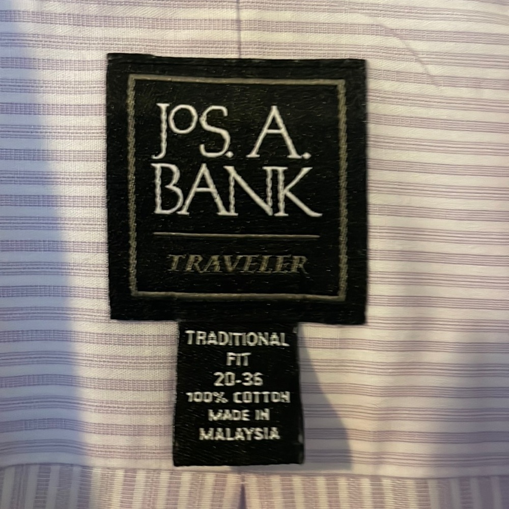 Big& Tall, 3XL Nice dress shirt by JoS A Banks, Travelers collection- lavender